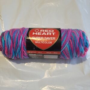 Red Heart Super Saver Bon Bon Print 0784 5oz Discontinued Multicolor Yarn 489 Yd